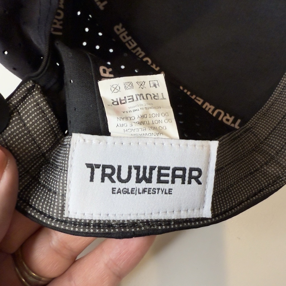 AMP Hat Truwear. Black, One Size Wash And Ready To Wear, - Picture 5 of 10